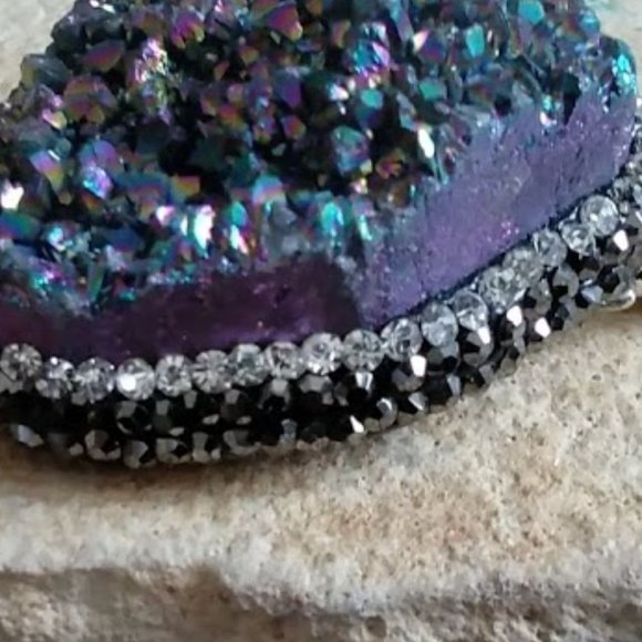 New Titanium Crystal Agate  Pendant - Picture 4 of 4